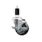 Service Caster 3.5'' SS Thermoplastic Rubber Swivel 1-3/8'' Expanding Stem Caster with Brake SCC-SSEX20S3514-TPRB-TLB-138 - alternate 1